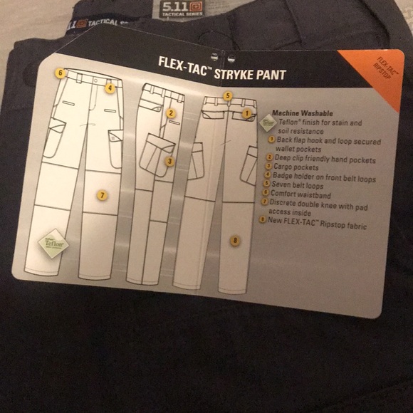 5.11 Tactical Series Men’s Pants Cargo Size 28” x30 Adjustable Waist Tan - Picture 6 of 6